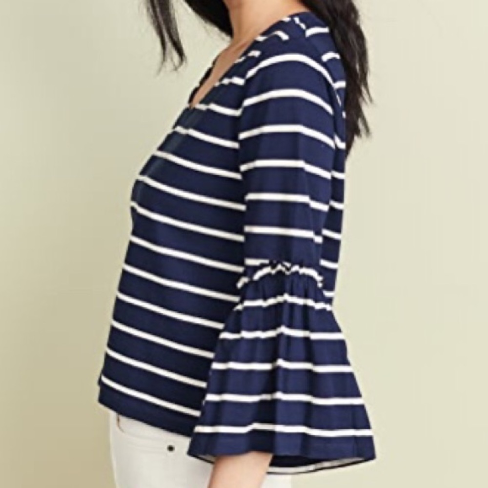 Madewell Striped Bell Sleeve Top - Picture 4 of 6